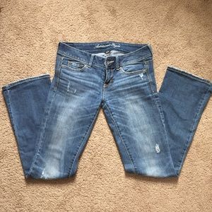 American Eagle medium wash slim boot cut jeans